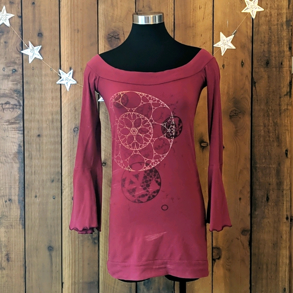 Scoop Neck Tunic - Sacred Geometry
